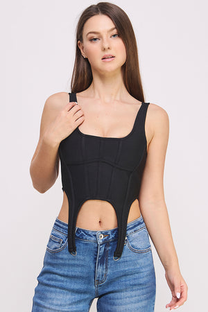 J102, PANELLED CORSET TOP