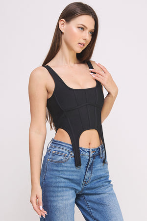 J102, PANELLED CORSET TOP