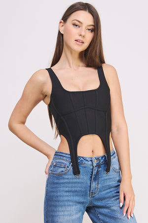 J102, PANELLED CORSET TOP