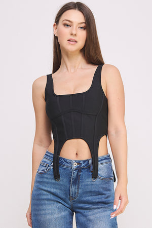 J102, PANELLED CORSET TOP