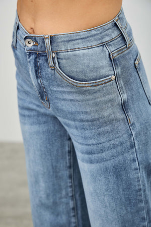 P7561D, MID RISE CUFFED JEANS WITH STRETCH