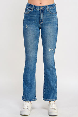 P8038MD, MID RISE SLIM BOOTCUT WITH CLEAN HEM