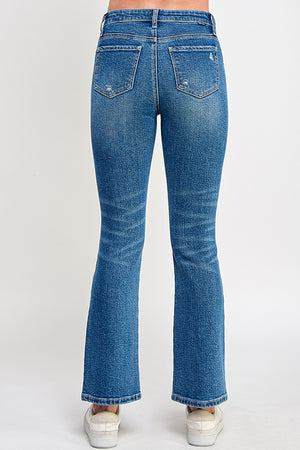 P8038MD, MID RISE SLIM BOOTCUT WITH CLEAN HEM