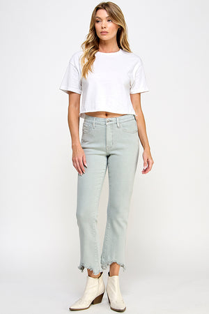 P8055, MID RISE STRETCH TUMMY CONTROL KICK FLARE