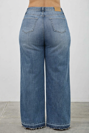P81228M, PLUS HIGH RISE WIDE LEG W/  SIDE CONTRAST