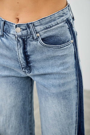 P8124ML, HIGH RISE CONTRAST WIDE LEG WITH RIBBON TIE