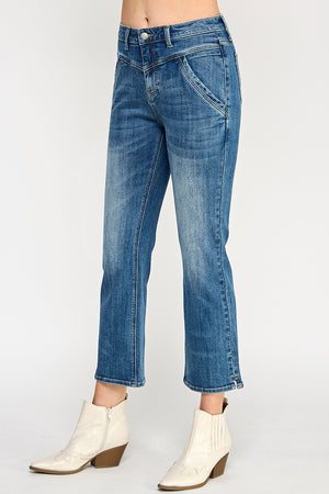 P81268MD, PLUS HIGH RISE FRONT YORK KICK FLARE