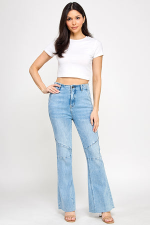 P81348L, PLUS HIGH RISE FLARE WITH SEAM DETAIL