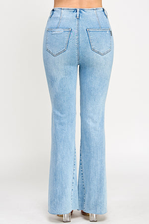 P8134L, HIGH RISE FLARE WITH SEAM DETAIL