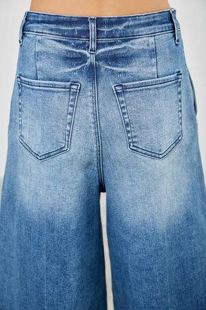 P81358MD, PLUS HIGH RISE WIDE CROP WITH PLEATS