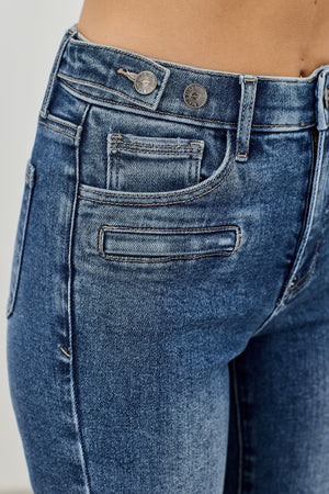 P8139D, MID RISE SKINNY CROP