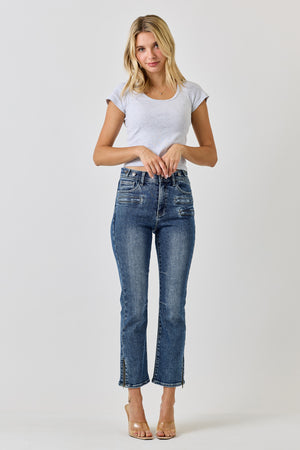 P8139D, MID RISE SKINNY CROP