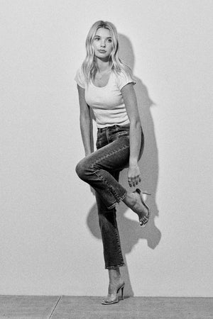 P8139D, MID RISE SKINNY CROP