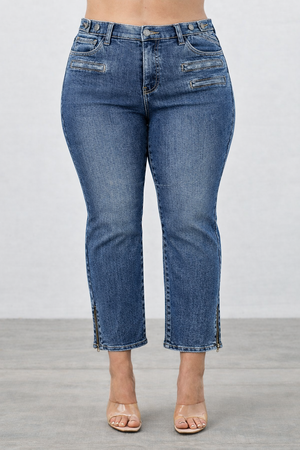 P81398D, PLUS MID RISE SKINNY CROP