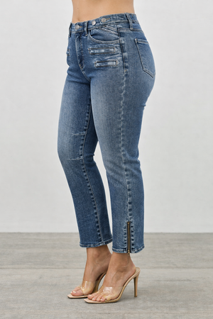 P81398D, PLUS MID RISE SKINNY CROP
