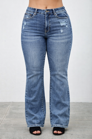 P81468D, PLUS MID RISE SKINNY BOOTCUT
