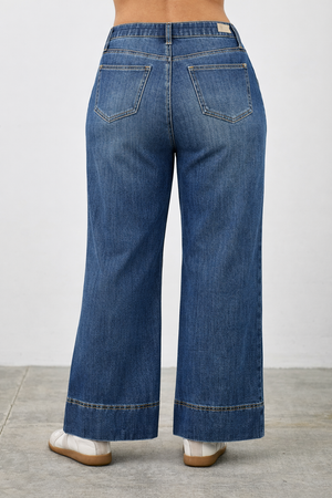 P81518D, PLUS HIGH RISE FLARE WITH BUTTON FLY