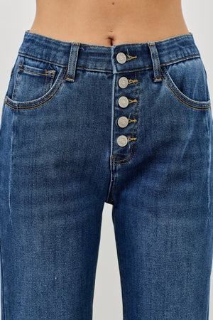 P81518D, PLUS HIGH RISE FLARE WITH BUTTON FLY