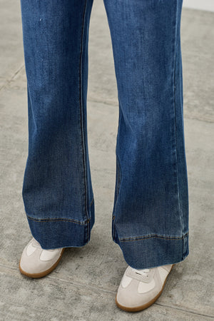 P81518D, PLUS HIGH RISE FLARE WITH BUTTON FLY