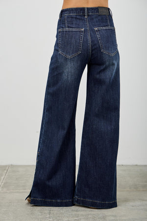 P8152D, HIGH RISE WIDE LEG WITH BUTTON SLIT