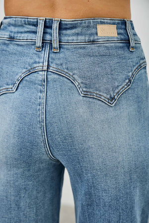 P8158M, HIGH RISE DOUBLE POCKET WIDE LEG