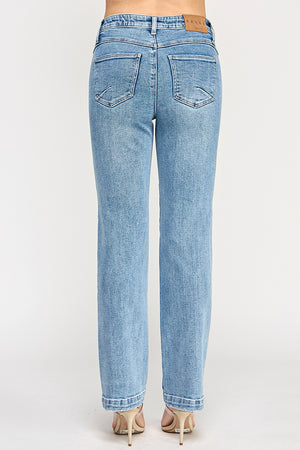 P81748M, PLUS HIGH RISE DAD JEAN WITH SCALLOP POCKET