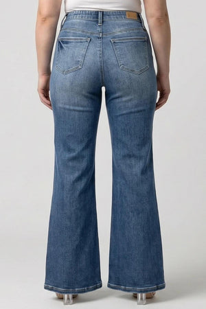 P81918M, PLUS MID RISE BOOT CUT WITH DESTROY