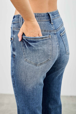 P81918M, PLUS MID RISE BOOT CUT WITH DESTROY