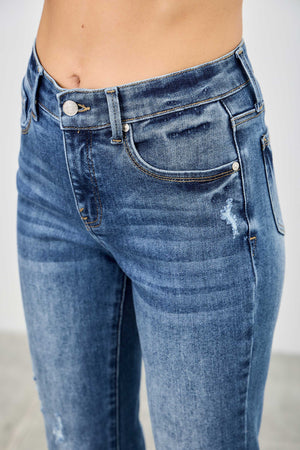 P8191M, MID RISE BOOT CUT WITH DESTROY