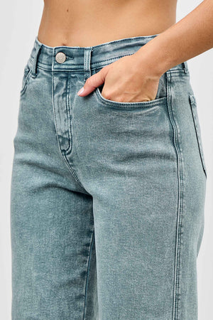 P82018, PLUS HIGH RISE SLIM WIDE STRAIGHT