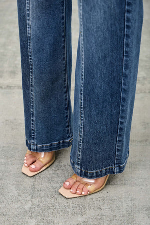 P8203MD, HIGH RISE WIDE BOOCUT WITH PATCHED POCKET