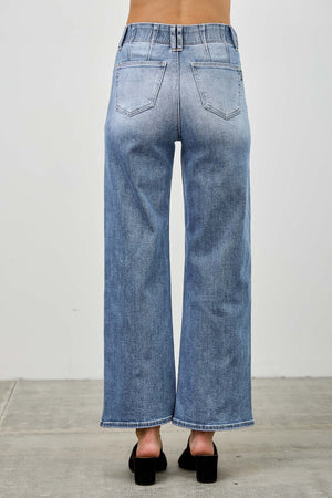 P8208M, HIGH RISE CROP STRAIGHT WITH DOUBLE BUTTON