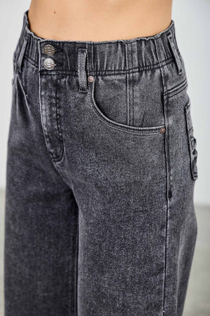 P82278BK, PLUS HIGH RISE WIDE CROP