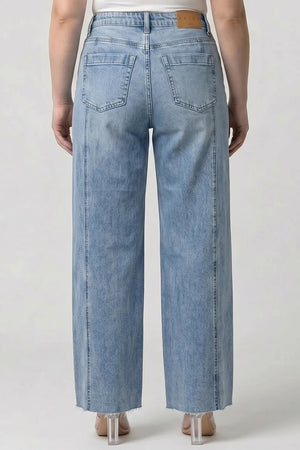 P82288L, PLUS MID RISE WIDE LEG WITH LOGO