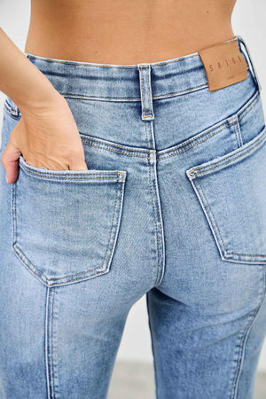 P8229M, HIGH RISE BOOT CUT WITH SEAM DETAIL