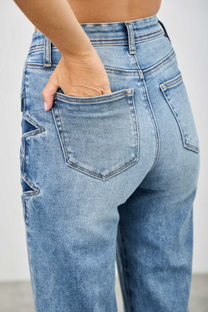 P82378ML, PLUS HIGH RISE CROP WIDE WITH STAR