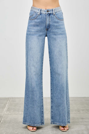 P8257M, HIGH RISE WIDE FLARE WITH STUDED W.B