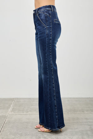 P8263D, HIGH RISE FLARE WITH TROUSER POCKET