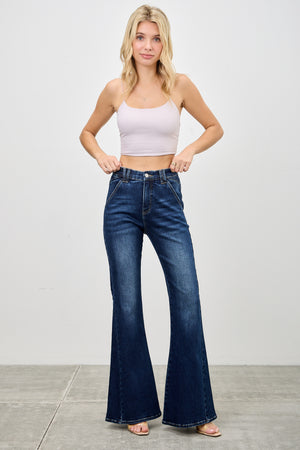 P8263D, HIGH RISE FLARE WITH TROUSER POCKET