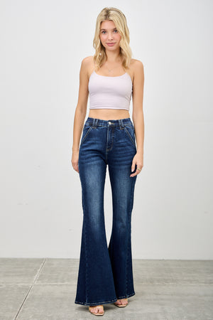 P8263D, HIGH RISE FLARE WITH TROUSER POCKET