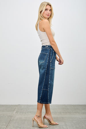 P82808MD, PLUS  HIGH RISE LOW CURVE  BARREL CAPRI