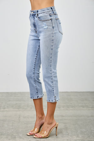 P8282, HIGH RISE CAPRI WITH SLIT