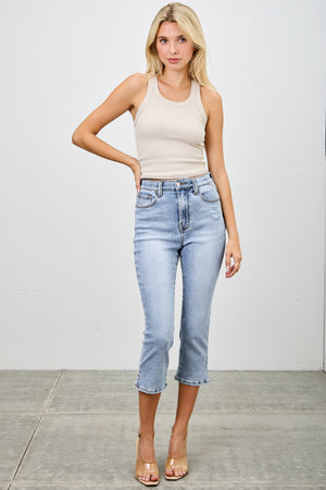 P8282, HIGH RISE CAPRI WITH SLIT