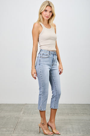 P8282, HIGH RISE CAPRI WITH SLIT