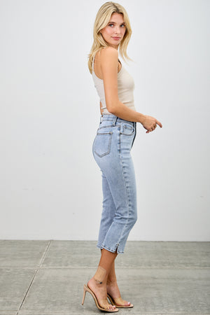 P8282, HIGH RISE CAPRI WITH SLIT