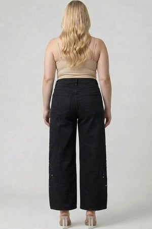 P82868, PLUS HIGH RISE LOW CURVE BARREL WITH EMBROIDERY