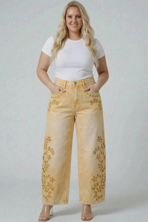 P82868, PLUS HIGH RISE LOW CURVE BARREL WITH EMBROIDERY