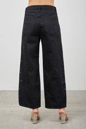 P8286, HIGH RISE LOW CURVE BARREL WITH EMBROIDERY