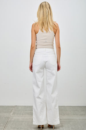 P8287, HIGH RISE STRAIGHT WITH EMBROIDERY EYELET