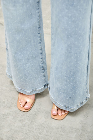 P8288L, HIGH RISE WIDE LEG WITH DOT PRINT